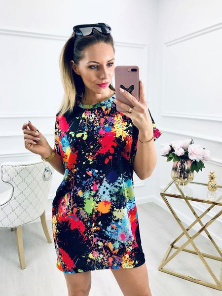 summer womens designer dresses tie dyed loose casual short sleeved woman dress fashion contrast color ladies dresses, Black;gray
summer womens designer dresses tie dyed loose casual short sleeved woman dress fashion contrast color ladies dresses, Black;gray
