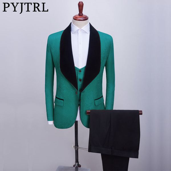 pyjtrl new mens fashion pieces set shawl lapel light green wedding groom suits jacquard banquet tuxedo suit men costume homme, White;black
pyjtrl new mens fashion pieces set shawl lapel light green wedding groom suits jacquard banquet tuxedo suit men costume homme, White;black