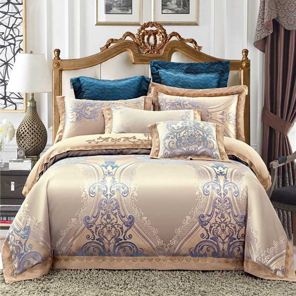 bedding sets luxury jacquard set king size bed linen silk cotton duvet cover sheet pillowcases
bedding sets luxury jacquard set king size bed linen silk cotton duvet cover sheet pillowcases
