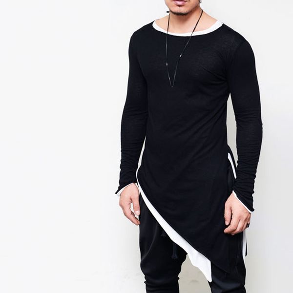 men tee side shirt hip t long casual hop mens punk split long asymmetrical shirts sleeve design vintage streetwear gothic mskhx, Black
men tee side shirt hip t long casual hop mens punk split long asymmetrical shirts sleeve design vintage streetwear gothic mskhx, Black