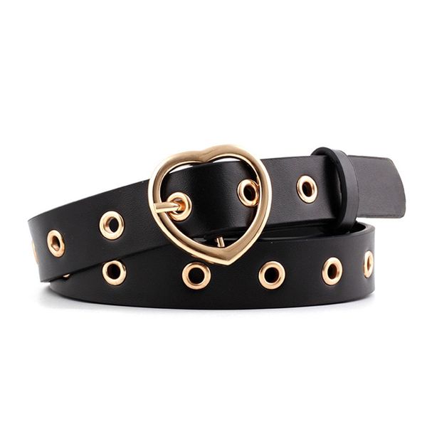 2020 vintage gold heart buckle belt for women black pink white red leather punk eyelet grommet waist belt female jeans, Black;brown
2020 vintage gold heart buckle belt for women black pink white red leather punk eyelet grommet waist belt female jeans, Black;brown