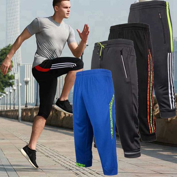 men soccer training pants 3/4 casual crop sports running pant yoga fitness hiking tennis basketball football jogging sweatpants, Black;blue
men soccer training pants 3/4 casual crop sports running pant yoga fitness hiking tennis basketball football jogging sweatpants, Black;blue