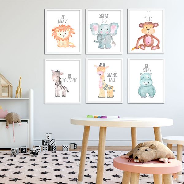 watercolor baby animal lion elephant giraffe canvas poster nursery wall art print painting nordic picture children bedroom decor
watercolor baby animal lion elephant giraffe canvas poster nursery wall art print painting nordic picture children bedroom decor