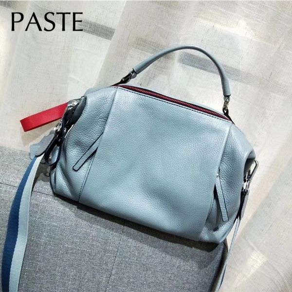 large blue red double zipper design boston bag 100% soft first layer cowhide leather women's handbag female shoulder bag tote
large blue red double zipper design boston bag 100% soft first layer cowhide leather women's handbag female shoulder bag tote