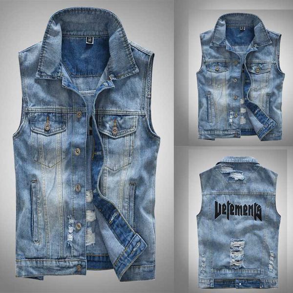 new summer spring vintage design mens denim vest male retor sleeveless jackets men ripped hole jean waistcoats clothing, Black;white
new summer spring vintage design mens denim vest male retor sleeveless jackets men ripped hole jean waistcoats clothing, Black;white