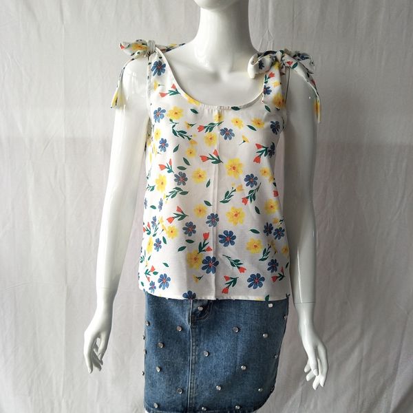 women's tanks & camis women vest summer 2021 bow tie shoulder strap flower print sleeveless sling top, White
women's tanks & camis women vest summer 2021 bow tie shoulder strap flower print sleeveless sling top, White
