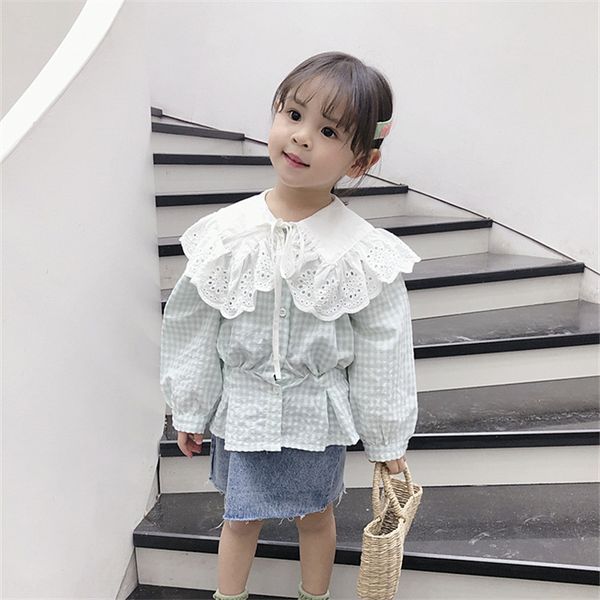 girls big lapel plaid long-sleeved 2020 new female baby lotus collar children's foreign style shirt shirt fashion, White;black
girls big lapel plaid long-sleeved 2020 new female baby lotus collar children's foreign style shirt shirt fashion, White;black