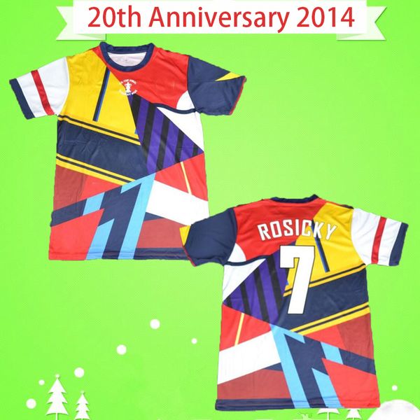 2014 retro version soccer jerseys 20th anniversary edition red special vintage football shirts classic uniform rosicky, Black;yellow
2014 retro version soccer jerseys 20th anniversary edition red special vintage football shirts classic uniform rosicky, Black;yellow