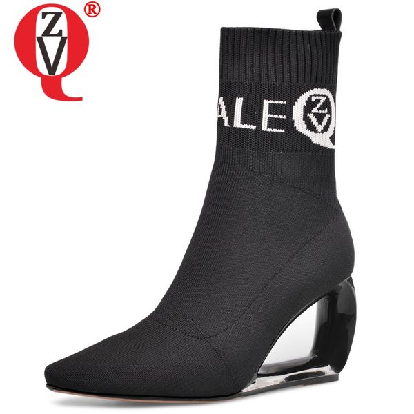 zvq brand woman booties knitting wool stretch boots autumn winter cute pink fashion black hollow high heels women's shoes 43cn
zvq brand woman booties knitting wool stretch boots autumn winter cute pink fashion black hollow high heels women's shoes 43cn