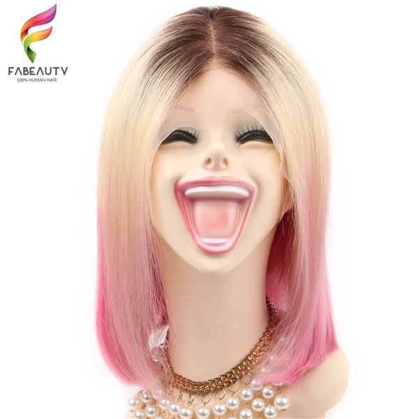 Ombre 1b/613/Pink Short Bob Wig Pre Plucked Brazilian Straight Lace Front Human Hair Wigs With Baby Hair 13*4 Lace Remy Wig, Ombre color
Ombre 1b/613/Pink Short Bob Wig Pre Plucked Brazilian Straight Lace Front Human Hair Wigs With Baby Hair 13*4 Lace Remy Wig, Ombre color