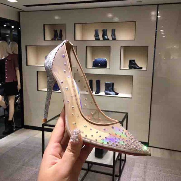 lady wedding dress shoes high heels red soles pumps follies degrastrass imported mesh strass rhinestone party evening shoes with box, Black
lady wedding dress shoes high heels red soles pumps follies degrastrass imported mesh strass rhinestone party evening shoes with box, Black