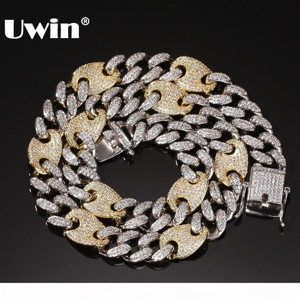 uwin bling bling miami iced out cuban link chains necklace mix color silver & gold color fashion hiphop jewelry necklaces men
uwin bling bling miami iced out cuban link chains necklace mix color silver & gold color fashion hiphop jewelry necklaces men