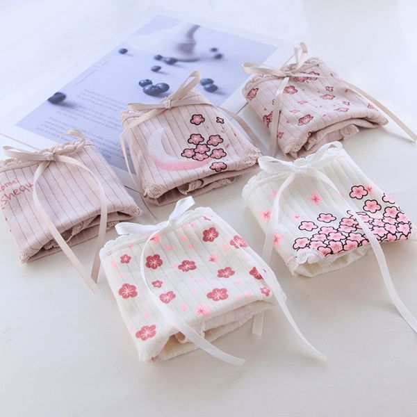 1 pcs 5 styles women cartoon flower printed bow mid-rise cotton briefs underwear panties for girls, Black;pink
1 pcs 5 styles women cartoon flower printed bow mid-rise cotton briefs underwear panties for girls, Black;pink
