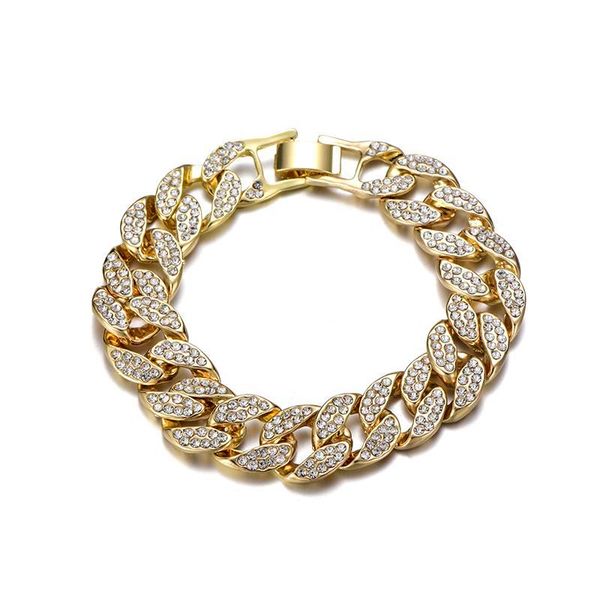 men's luxury rhinestone fashion bracelets & bangles gold color iced out miami cuban bracelet hip hop men jewelry, Black
men's luxury rhinestone fashion bracelets & bangles gold color iced out miami cuban bracelet hip hop men jewelry, Black