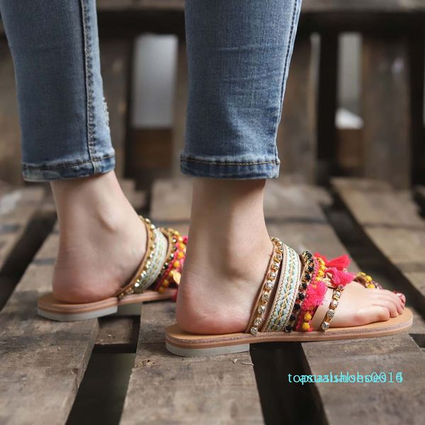 bohemian ethnic style flat shoes female sandals rhinestone sandals beach slipper summer slippers women 2019 flip flops women t16, Black
bohemian ethnic style flat shoes female sandals rhinestone sandals beach slipper summer slippers women 2019 flip flops women t16, Black