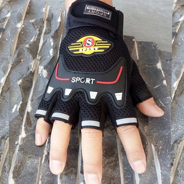 half finger bicycle and gloves outdoor cycling men's mesh non-slip wear-resistant fitness leather outdoor breathable sports gloves, Black
half finger bicycle and gloves outdoor cycling men's mesh non-slip wear-resistant fitness leather outdoor breathable sports gloves, Black