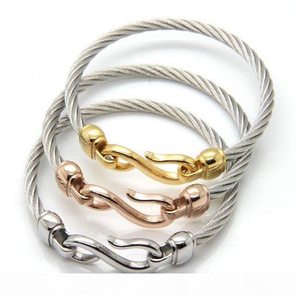 K Hot Sale Lovers T Jewelry Hidden -Safety -Clasps Pulseira Masculina 18k Stainless Steel Titanium Bracelets Cuff Bangles Wholesale Jew
K Hot Sale Lovers T Jewelry Hidden -Safety -Clasps Pulseira Masculina 18k Stainless Steel Titanium Bracelets Cuff Bangles Wholesale Jew