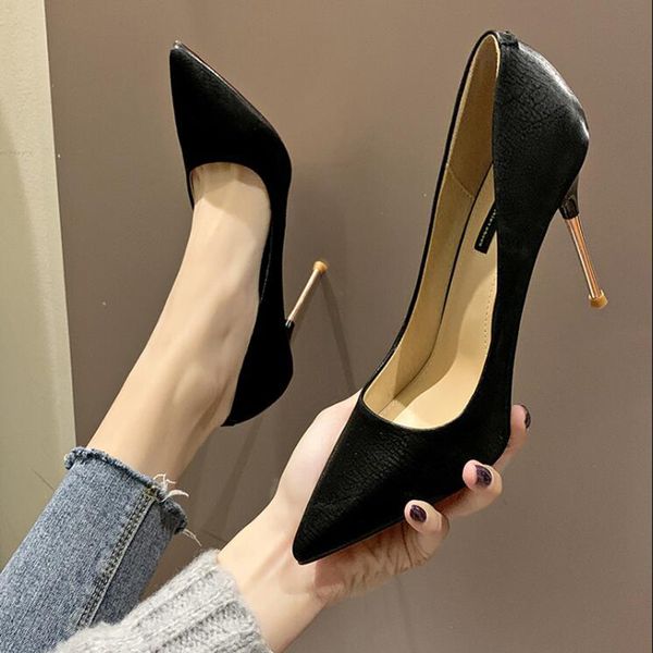 high heel shoes women shoes woman fashion pointed thin heels 10cm heels 2020 autumn new high banquet pump d365, Black
high heel shoes women shoes woman fashion pointed thin heels 10cm heels 2020 autumn new high banquet pump d365, Black