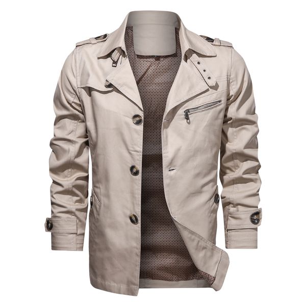 men's trench coats 2021 autumn cotton jacket men lapel fashion solid color mens business casual single breasted coat, Tan;black
men's trench coats 2021 autumn cotton jacket men lapel fashion solid color mens business casual single breasted coat, Tan;black