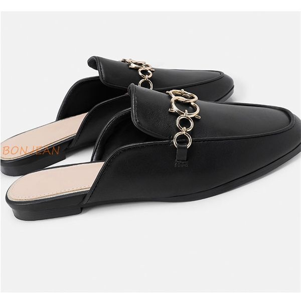 design fashion summer slippers slides shoes metal mules shoes round toe slippers lady flats heel women black
design fashion summer slippers slides shoes metal mules shoes round toe slippers lady flats heel women black