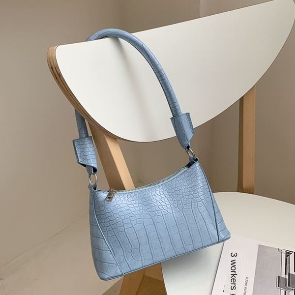 new shoulder shoulder pu crocodile pattern purple female armpit french stick bag female bag 2020, White
new shoulder shoulder pu crocodile pattern purple female armpit french stick bag female bag 2020, White