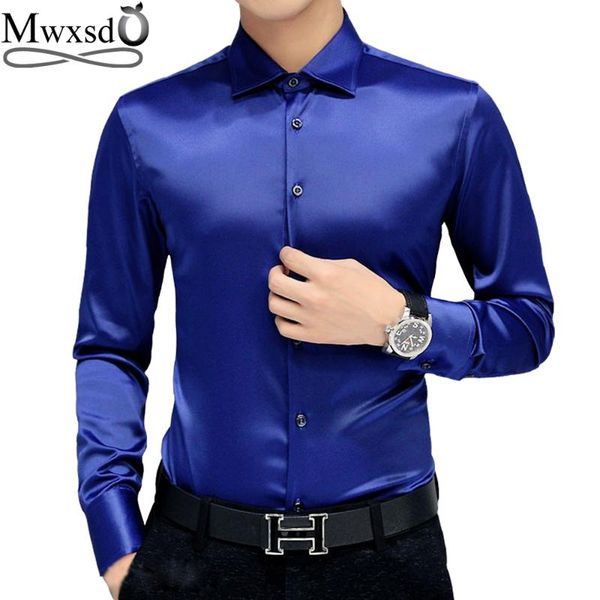 mwxsd brand men's tuxedo dress shirts wedding party luxury long sleeve shirt silk soft shirt men mercerized business, White;black
mwxsd brand men's tuxedo dress shirts wedding party luxury long sleeve shirt silk soft shirt men mercerized business, White;black