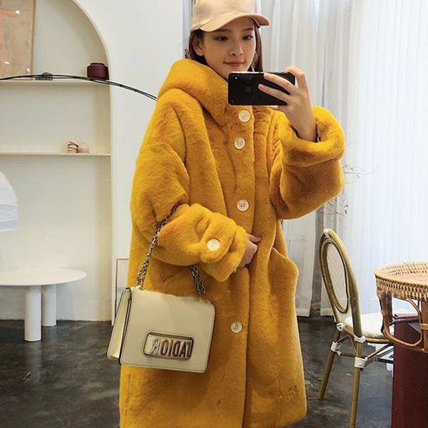 women's fur & faux coat women casual korean hoodies furry thick bat sleeved warm long jacket loose winter outwears, Black
women's fur & faux coat women casual korean hoodies furry thick bat sleeved warm long jacket loose winter outwears, Black