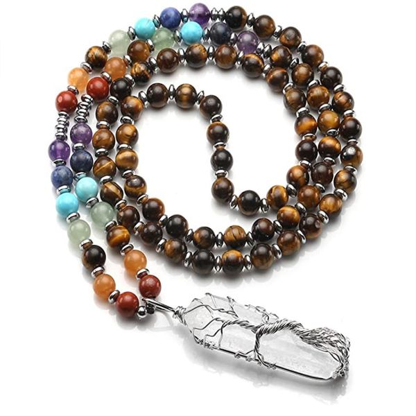 wholesale 5 pcs silver wire wrap irregular shape rock crystal pendant long beads chain necklace healing chakra jewelry
wholesale 5 pcs silver wire wrap irregular shape rock crystal pendant long beads chain necklace healing chakra jewelry