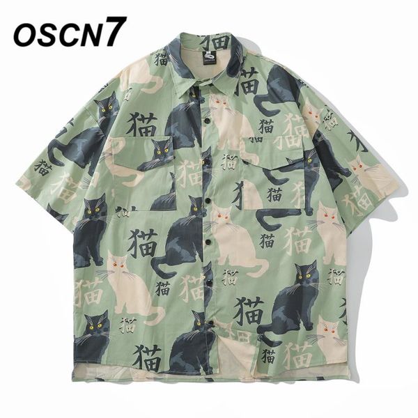 oscn7 casual printed short sleeve shirt men street 2020 cargo beach oversize women fashion harujuku shirts for men 3030, White;black
oscn7 casual printed short sleeve shirt men street 2020 cargo beach oversize women fashion harujuku shirts for men 3030, White;black