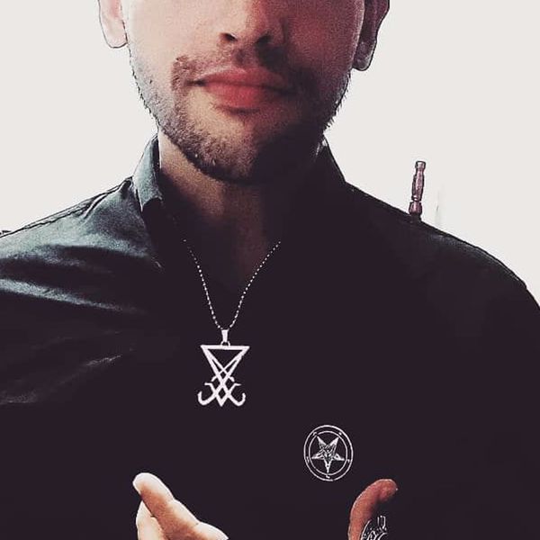 satan seal sigil of lucifer pendant stainless steel lucifer triangle necklace theistic satanism men jewelry, Silver
satan seal sigil of lucifer pendant stainless steel lucifer triangle necklace theistic satanism men jewelry, Silver