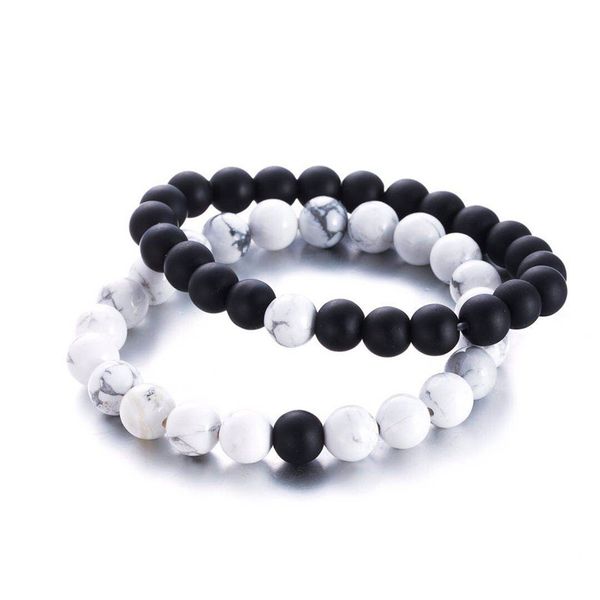 2pcs/set natural stone black & white beaded bracelets for men/women couples love lucky bracelets friend crystal bracelet
2pcs/set natural stone black & white beaded bracelets for men/women couples love lucky bracelets friend crystal bracelet