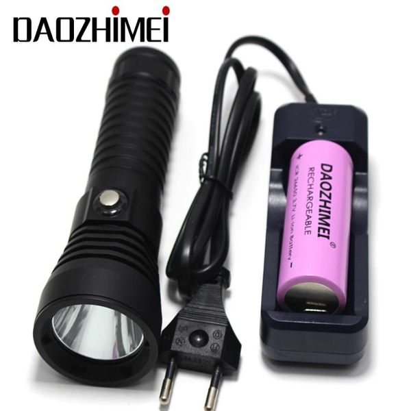 Diving 5000lm Underwater Torch Xm-l2 Led Waterproof Lamp White Light + 26650 Battery + Charger