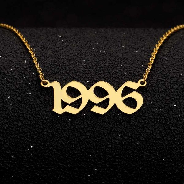 old english font birth year necklaces for women men gold color stainless steel chain male female pendant necklace jewelry 2020, Silver
old english font birth year necklaces for women men gold color stainless steel chain male female pendant necklace jewelry 2020, Silver
