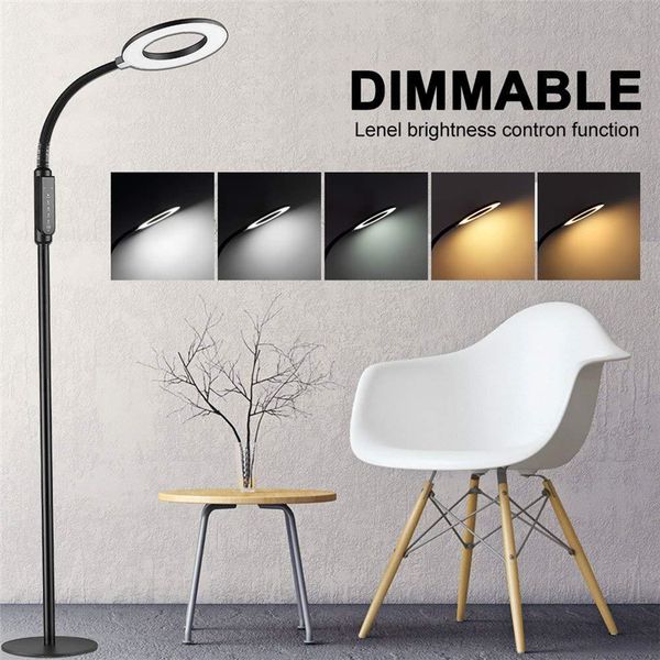 Crestech Led Floor Lamp Modern Fashion Simple Piano Lamp Beauty Nail Tattoo Lamp Reading Vertical Lamps