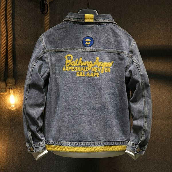 spring casual underpants denim jacket men's loose jacket trendy ins handsome clothes jk20, Black;brown
spring casual underpants denim jacket men's loose jacket trendy ins handsome clothes jk20, Black;brown
