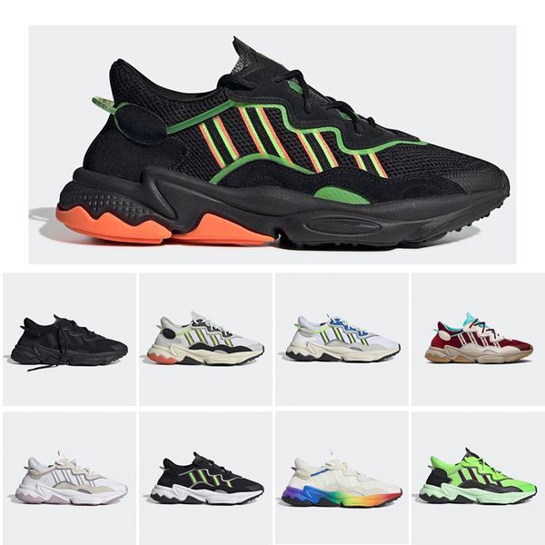 wholesale men women ozweego running shoes halloween tones core black solar yellow cloud white black womens mens classic sports shoes 36-45
wholesale men women ozweego running shoes halloween tones core black solar yellow cloud white black womens mens classic sports shoes 36-45
