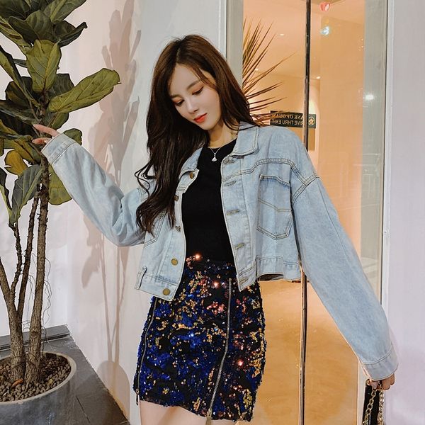 denim clothing 2019 new women's clothing spring and autumn korean style loose coat coat all-match early autumn short fashion top, Black;brown
denim clothing 2019 new women's clothing spring and autumn korean style loose coat coat all-match early autumn short fashion top, Black;brown