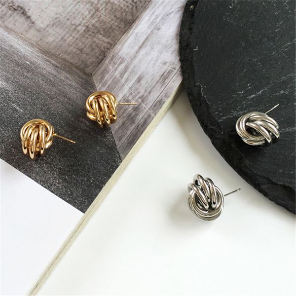 accessories based knot earrings minimalist tide female hip-hop dance cold personality trend stud earrings, Golden;silver
accessories based knot earrings minimalist tide female hip-hop dance cold personality trend stud earrings, Golden;silver