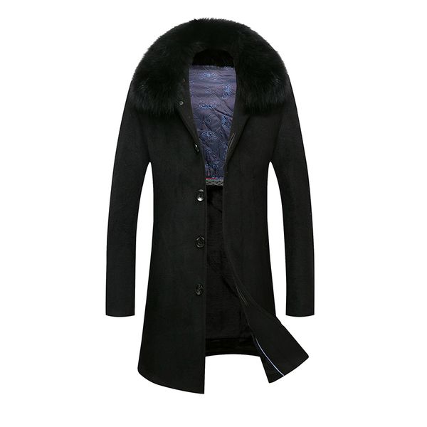 extra long thicken new warm jacket men wool coat winter big detachable fur collar overcoat man, Black
extra long thicken new warm jacket men wool coat winter big detachable fur collar overcoat man, Black