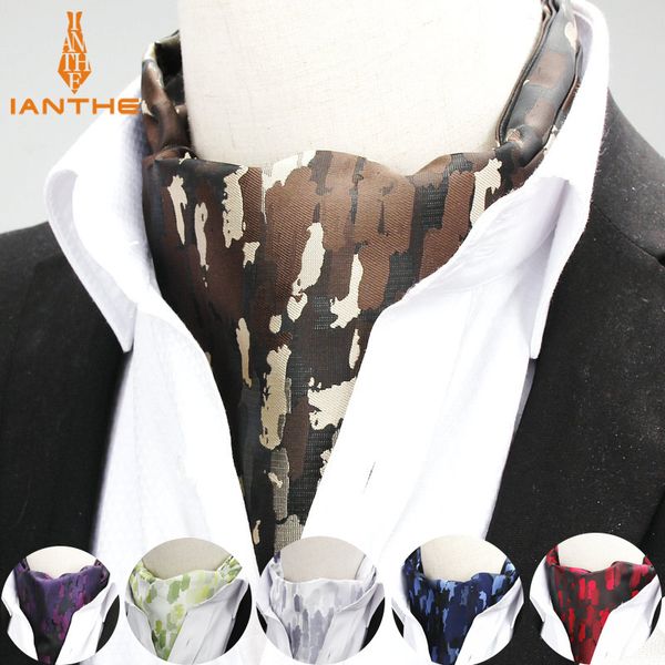 2020 brand new men's vintage jacquard mens long camouflage cravats novelty wedding slim ascot tie for men business neckties, Blue;purple
2020 brand new men's vintage jacquard mens long camouflage cravats novelty wedding slim ascot tie for men business neckties, Blue;purple