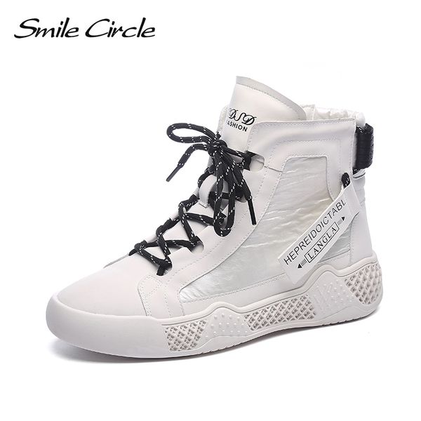 smile circle women sneakers flat platform shoes high-genuine leather comfortable casual boots ladies, Black
smile circle women sneakers flat platform shoes high-genuine leather comfortable casual boots ladies, Black
