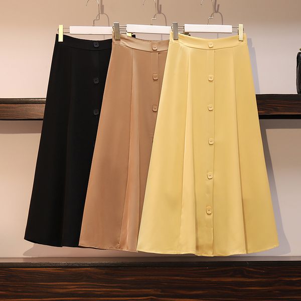 skirts womens plus size button mid-calf casual a-line korean chiffon skirt femme yellow khaki 4xl, Black
skirts womens plus size button mid-calf casual a-line korean chiffon skirt femme yellow khaki 4xl, Black