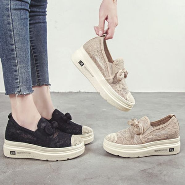 canvas shoes women 2020 summer models with skirt thick bottom summer breathable single shoes mesh lace muffin tide, Black
canvas shoes women 2020 summer models with skirt thick bottom summer breathable single shoes mesh lace muffin tide, Black