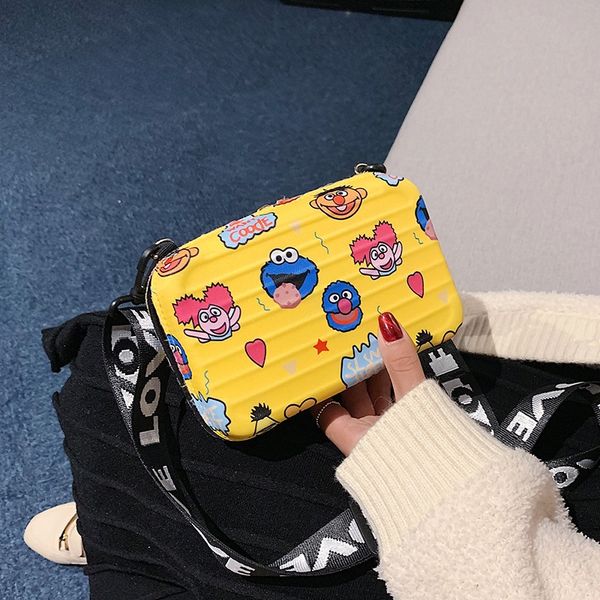 8iqpu women 2020 new korean printing sesame street children's fun single broadband small square shoulder small square bag luggage broad, White
8iqpu women 2020 new korean printing sesame street children's fun single broadband small square shoulder small square bag luggage broad, White