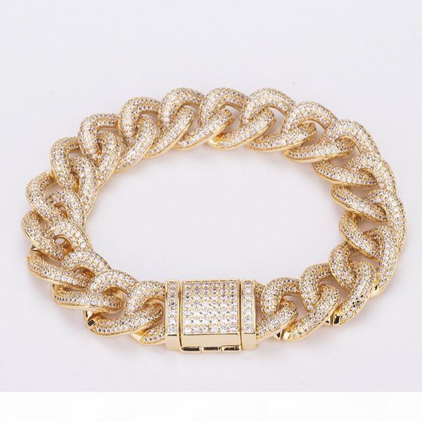14мм 7 8inch золото серебро цвет iced out cz link chain браслет для мужчин хип-хоп ювелирных подарков, Black
14мм 7 8inch золото серебро цвет iced out cz link chain браслет для мужчин хип-хоп ювелирных подарков, Black