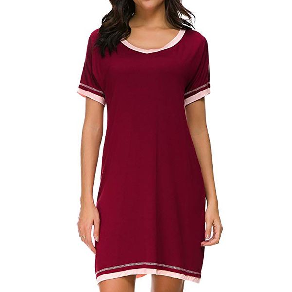 women's sleepwear women cotton sleepdress breathable soft comfortable o neck short sleeve nightdress lingerie home sleepshirt, Black;red
women's sleepwear women cotton sleepdress breathable soft comfortable o neck short sleeve nightdress lingerie home sleepshirt, Black;red