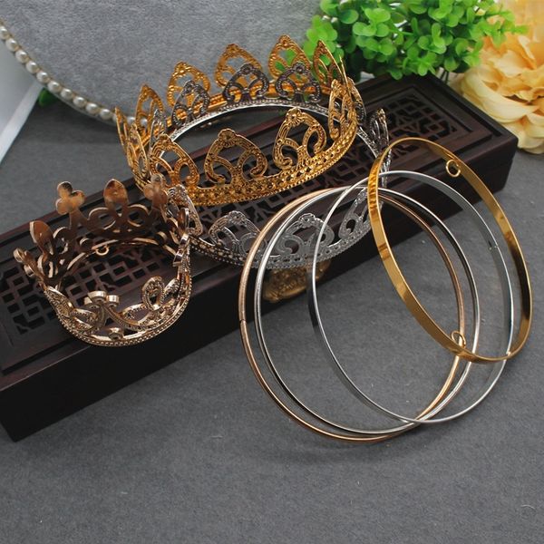 diy baroque crown round handmade diy handmade base bride's headdress material children's p iron crown accessories, Slivery;white
diy baroque crown round handmade diy handmade base bride's headdress material children's p iron crown accessories, Slivery;white