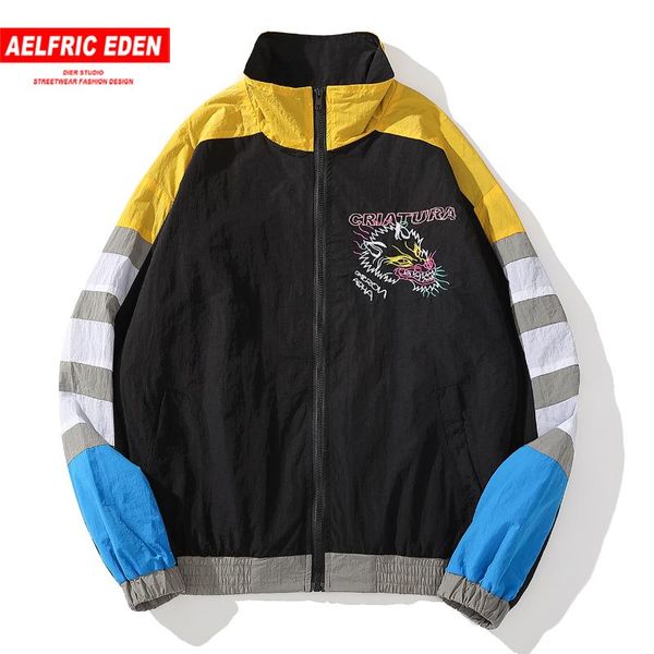 aelfric eden hip hop dragon embroidery jacket color block patchwork streetwear loose casual track jacket autumn windbreaker coat, Black;brown
aelfric eden hip hop dragon embroidery jacket color block patchwork streetwear loose casual track jacket autumn windbreaker coat, Black;brown