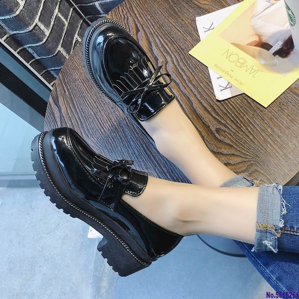 new thick bottom platform shoes woman fringe tassel oxfords women shoes loafers female flats patent leather slip on ladies, Black
new thick bottom platform shoes woman fringe tassel oxfords women shoes loafers female flats patent leather slip on ladies, Black