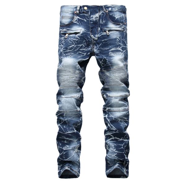 2020 moto jeans men skinny jeans men runway slim racer biker stretch hiphop for denim pants trousers homme, Blue
2020 moto jeans men skinny jeans men runway slim racer biker stretch hiphop for denim pants trousers homme, Blue